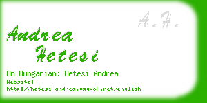 andrea hetesi business card